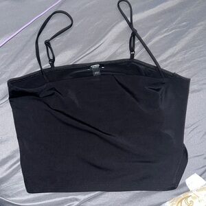 Express body contour black crop top size medium